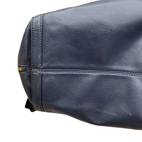 Alexander McQueen Skull Padlock Satchel Blue Leather Purse Tote Used VIEW - Picture 12 of 16